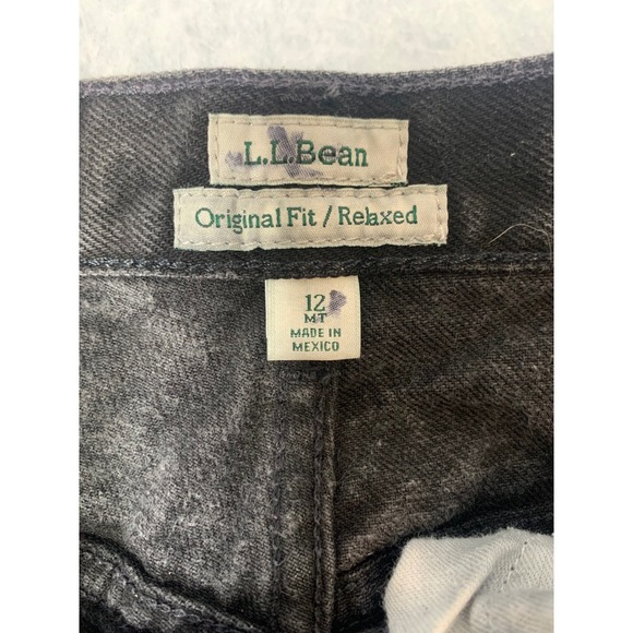 L.L. Bean Womens Original Fit Relaxed Jeans Black Denim Size 12 MT VTG western - Picture 4 of 6